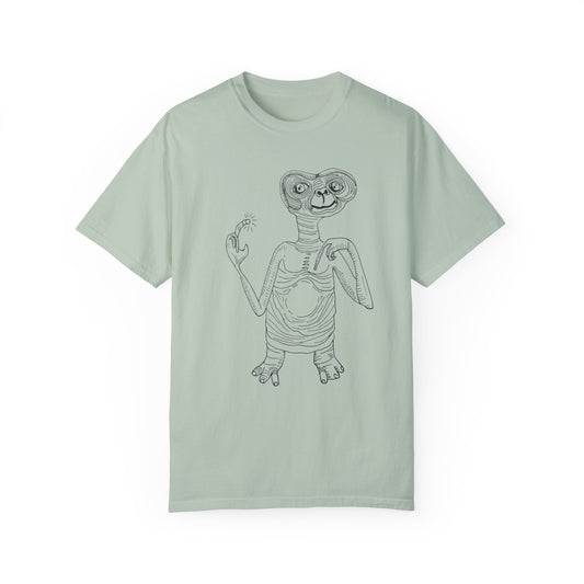 original drawing E.T the extraterrestrial tshirt on comfort colors
