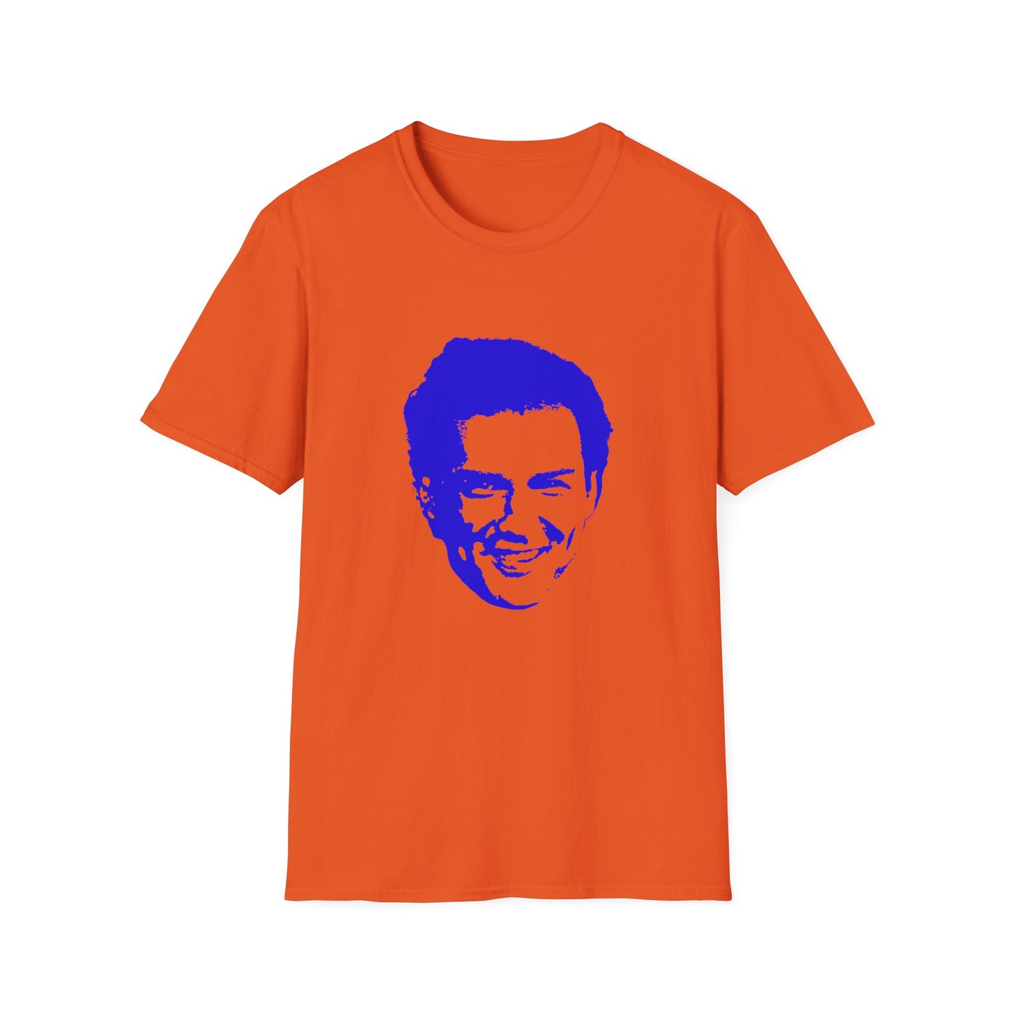 norm macdonald blue stencil face tshirt