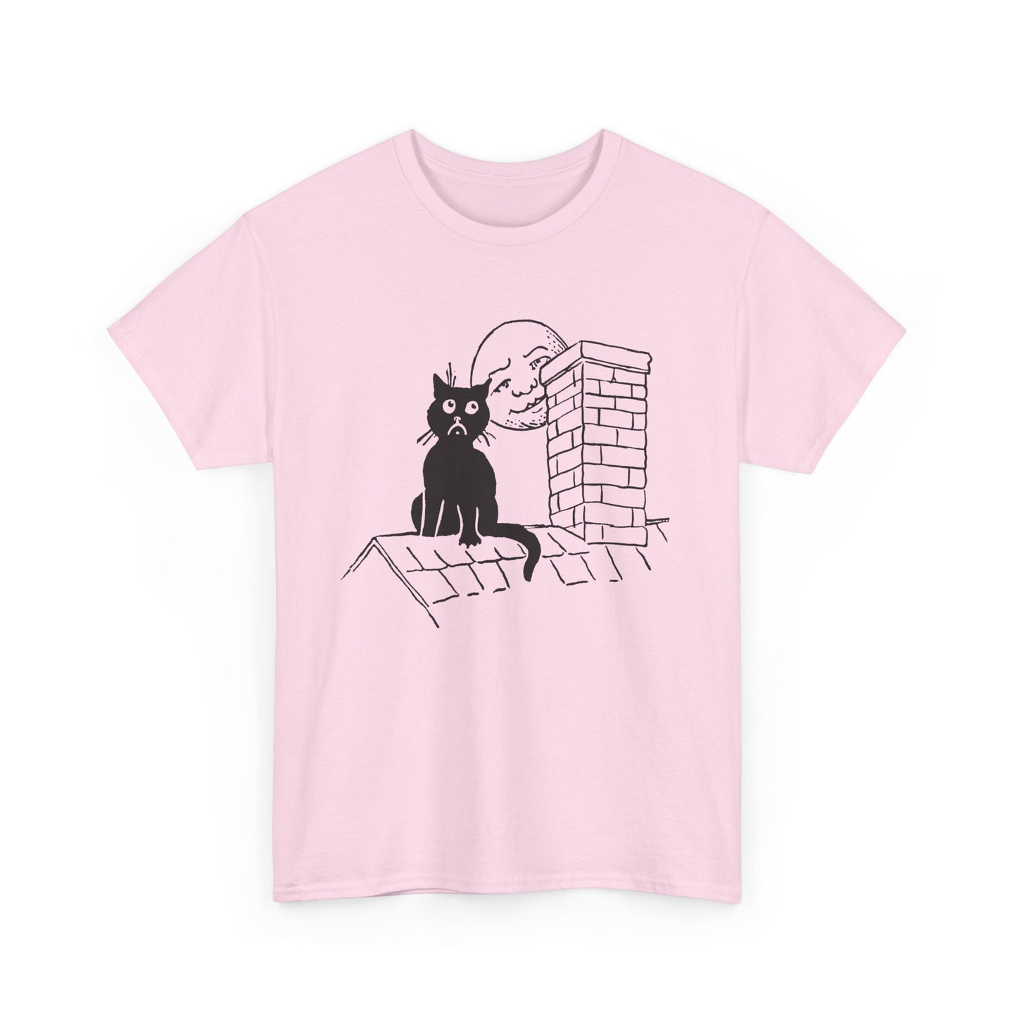 1906 postcard art can't you see i'm lonely cat on roof tshirt