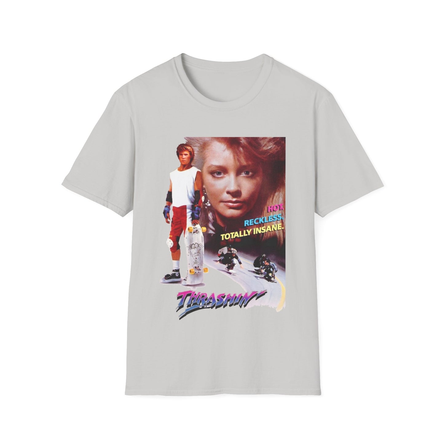 thrashin' 1986 skater gang movie poster tshirt