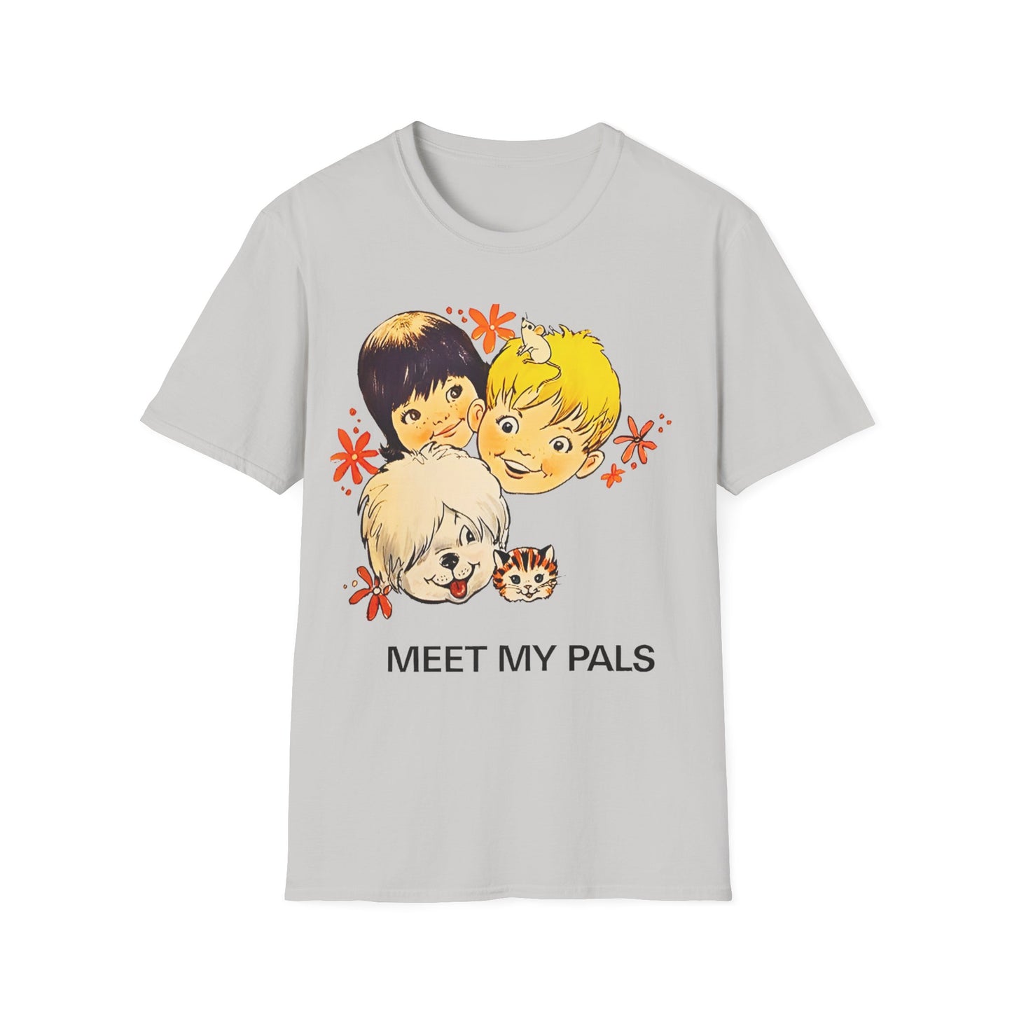 meet my pals mr. mugs sheepdog tshirt