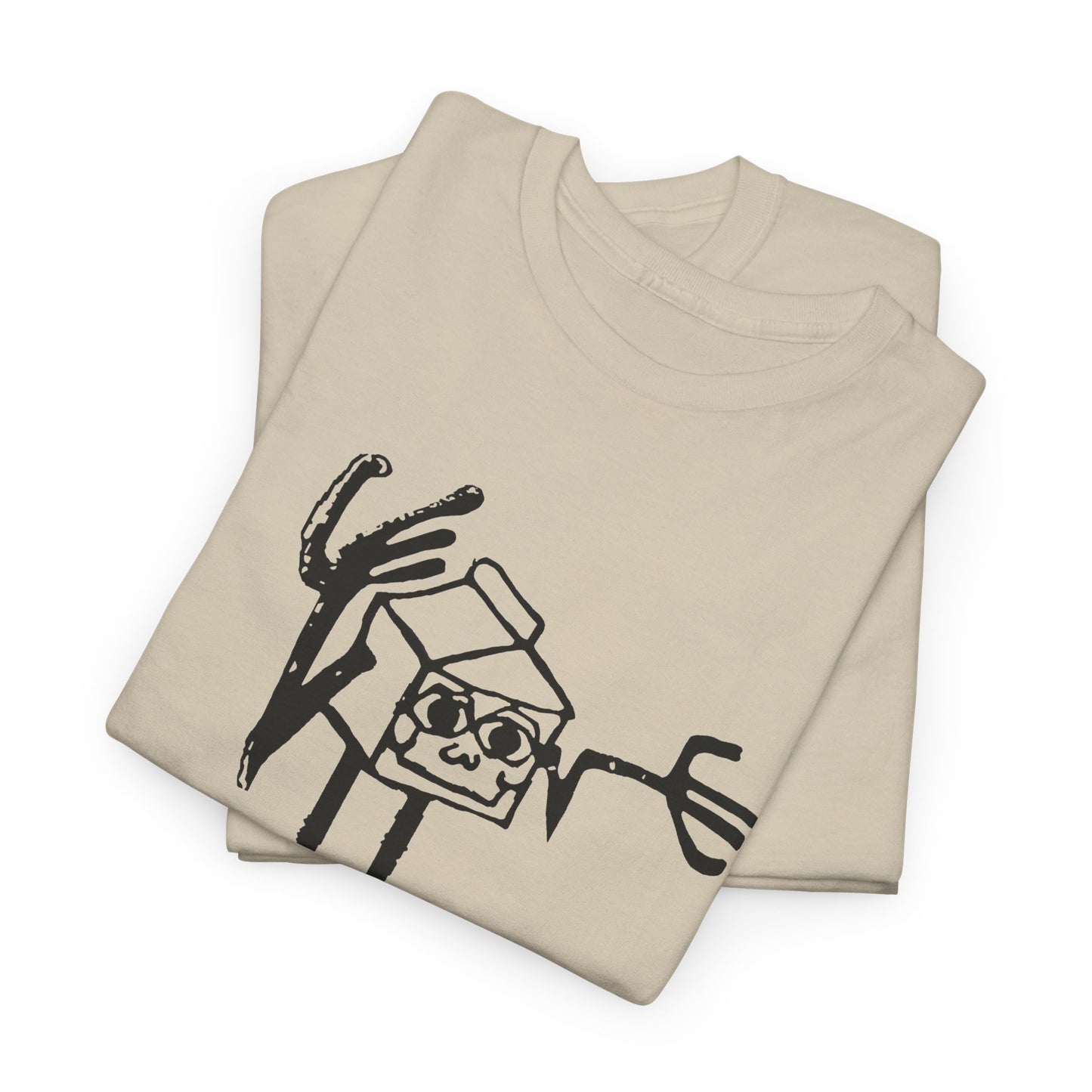 mid 80s anthropomorphic milk carton safety message reproduction tshirt