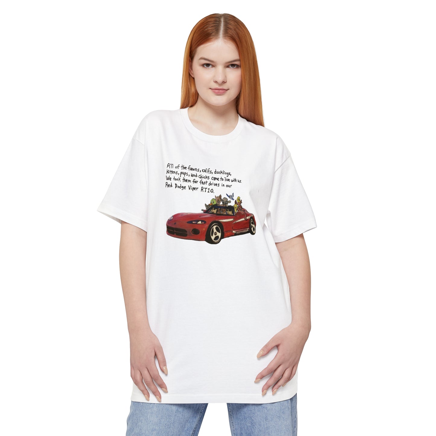 oversized kkidss dodge viper original drawing unisex tall beefy tshirt