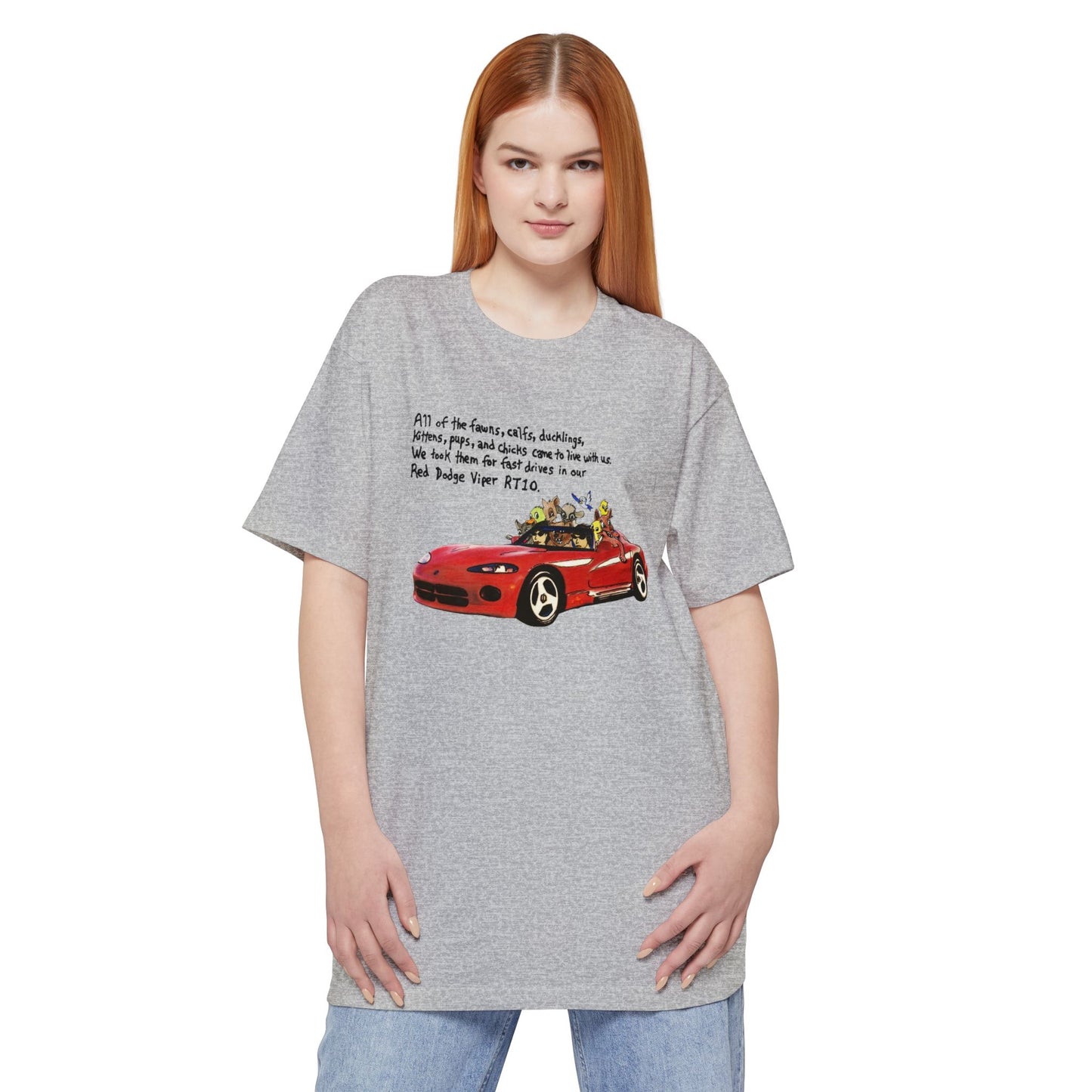 oversized dodge viper rt10 original drawing unisex tall beefy tshirt