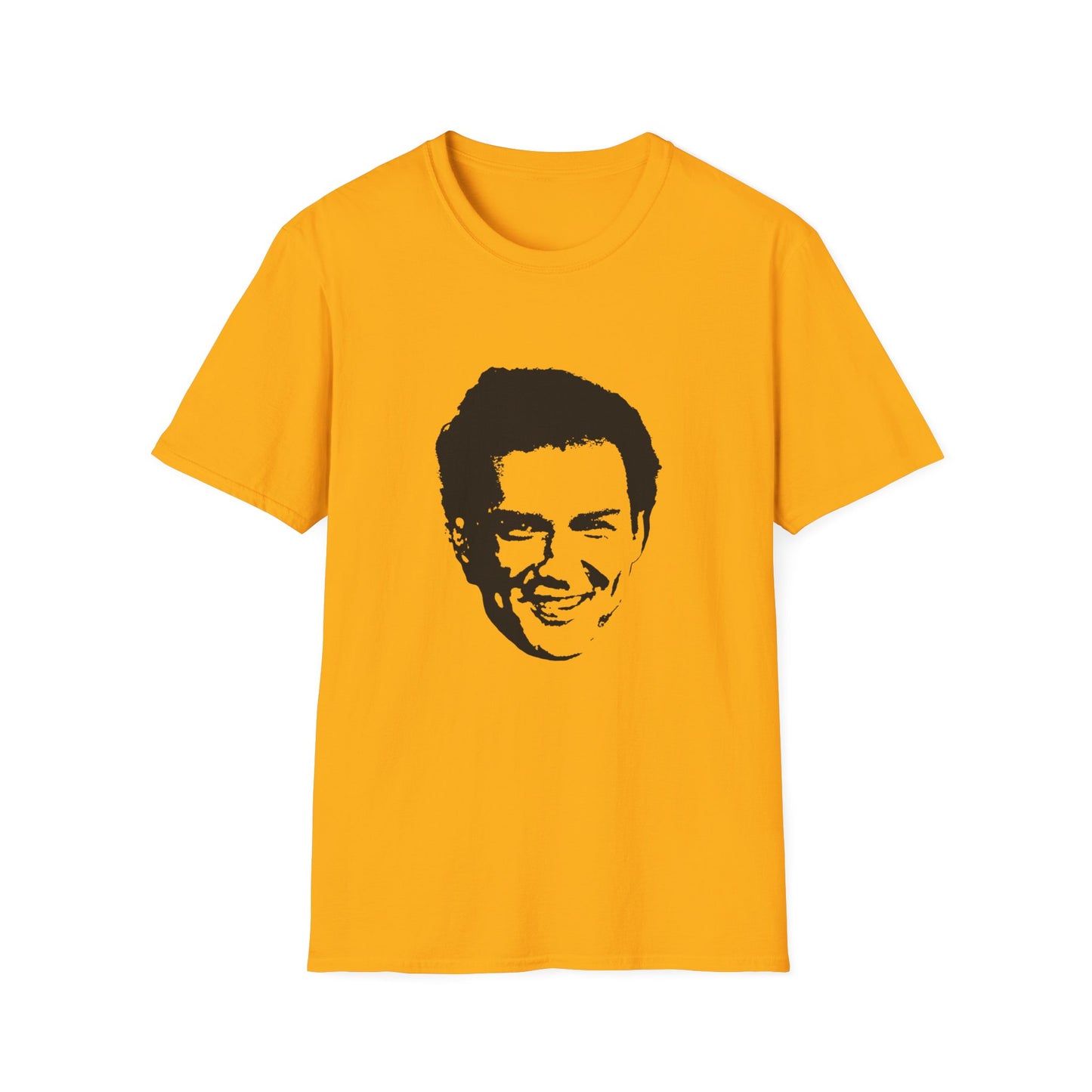 norm macdonald black stencil face tshirt