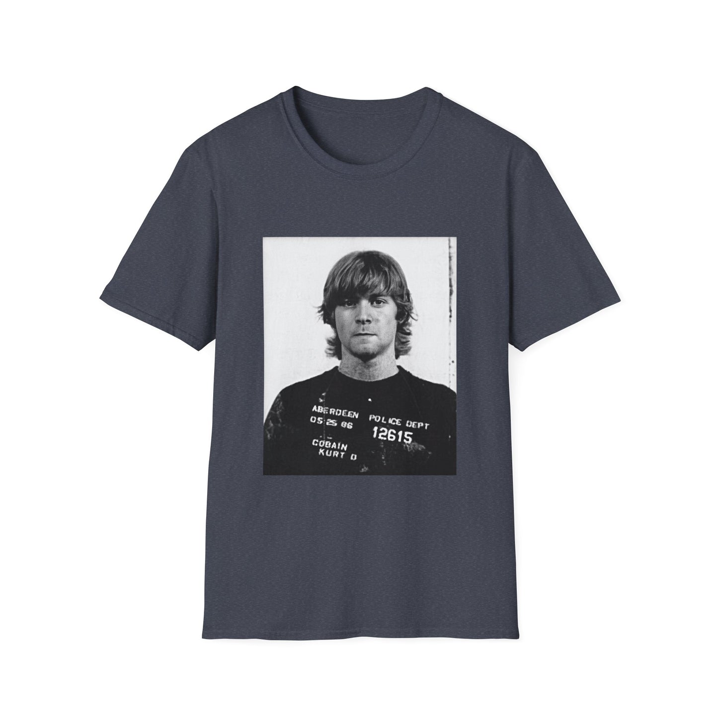 kurt cobain mugshot tshirt