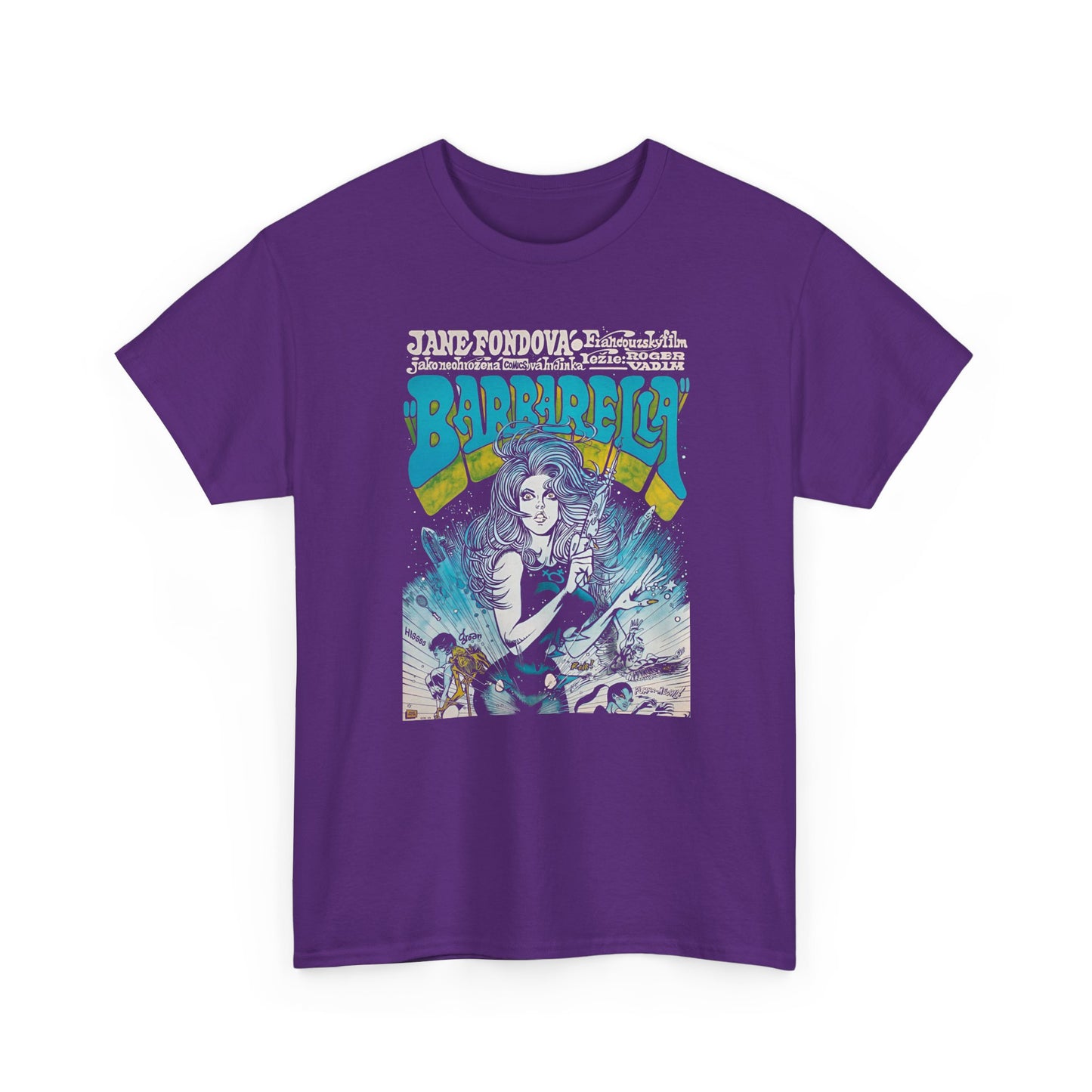 1971 czech movie poster for barbarella reproduction tshirt