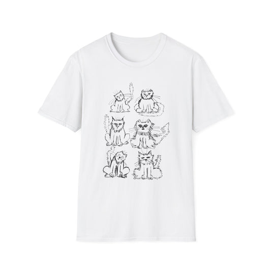 original drawing another six cats tshirt