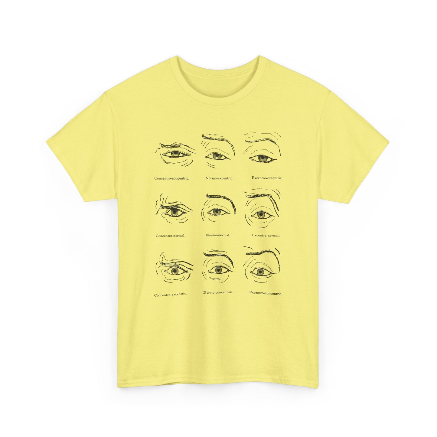 1886 human eye expressions chart tshirt