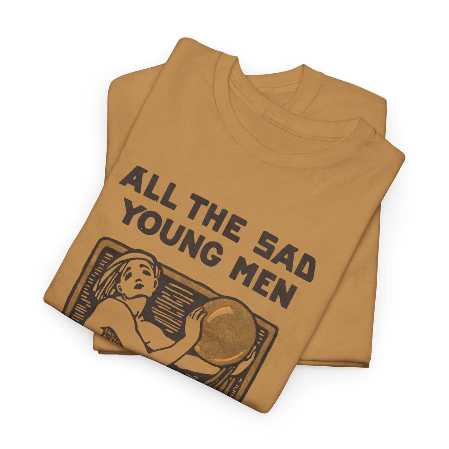 1926 f. scott fitzgerald book cover by cleo damianakes for all the sad young men tshirt