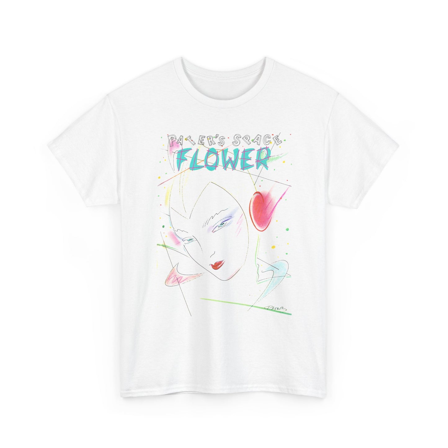 1979 pater sato airbrush illustraion pater's space flower custom edit tshirt