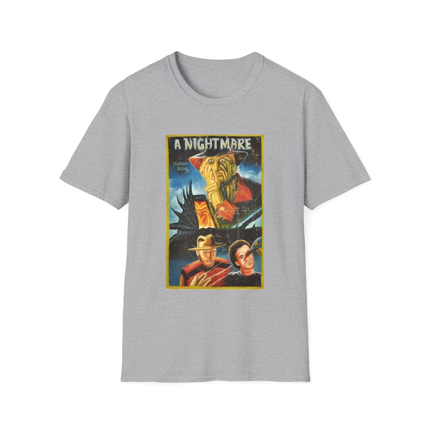 a nightmare on elm street 1984 ghanaian movie poster tshirt