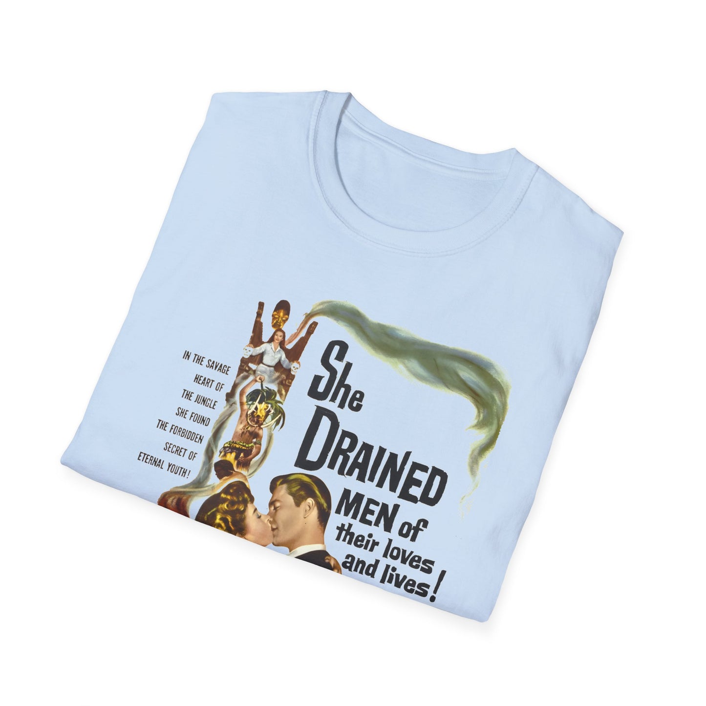 1960 low budget horror rejuvenation film the leech woman movie poster tshirt