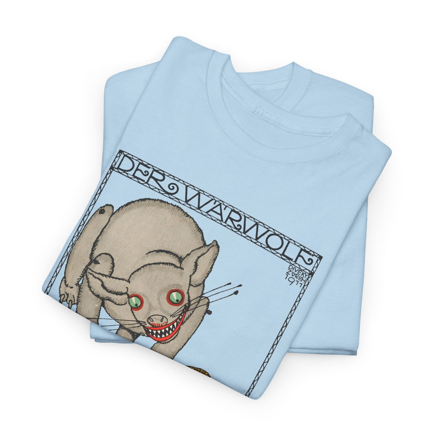 1911 josef von diveky the werewolf (der warwolf) color lithograph reproduction tshirt