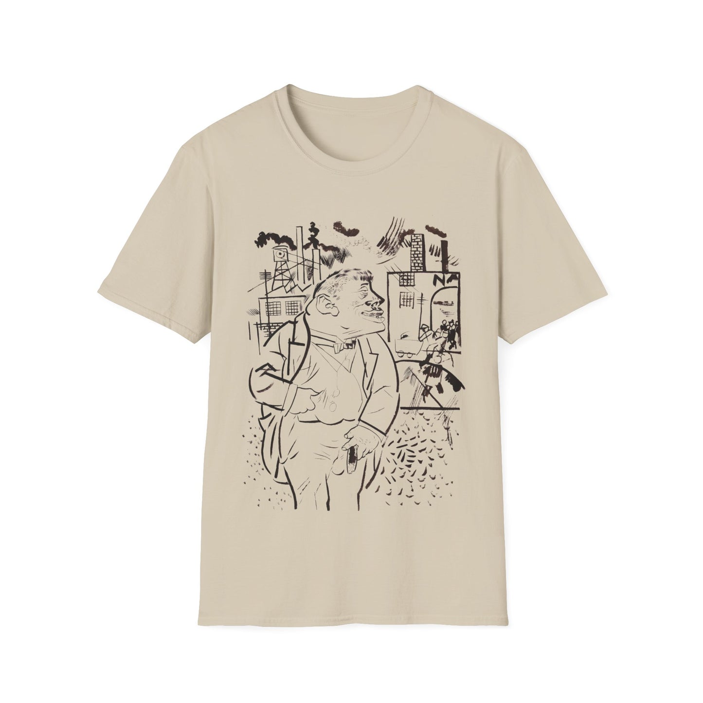 1921 geroge grosz sketch "i shall exterminate everything around me that restricts me from being the master" tshirt