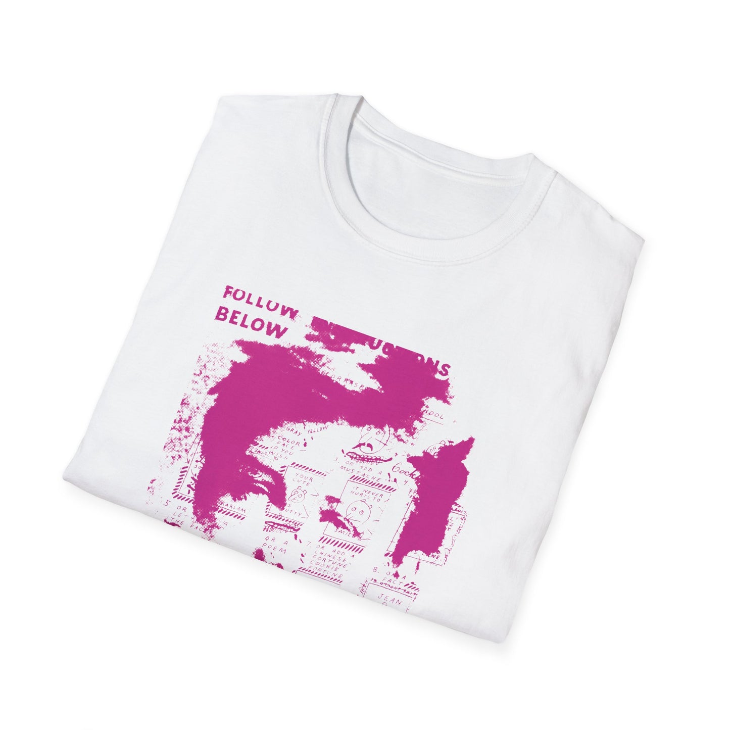 ray johnson arthur rimbaud art in pink tshirt