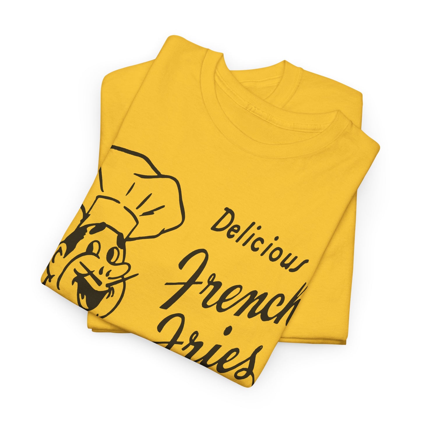 vintage paper bag art delicious french fries reproduction tshirt