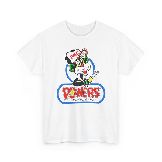 vintage powers motorcycle shop reproduction tshirt