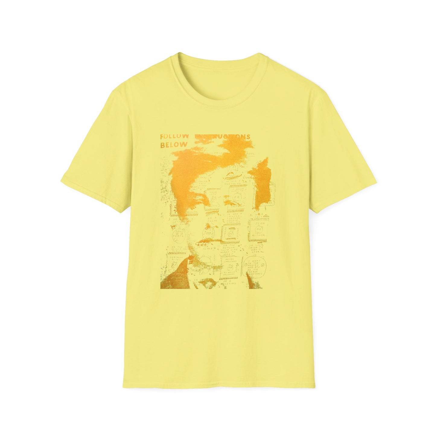 ray johnson arthur rimbaud art in gold tshirt