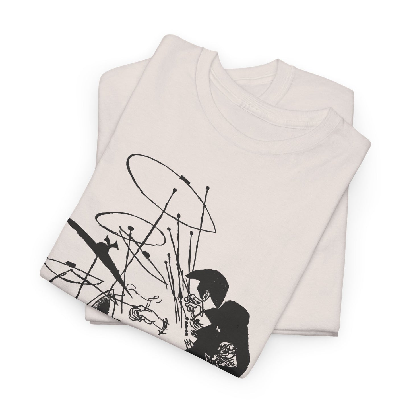 vintage illustration of the drummer buddy rich reproduction tshirt
