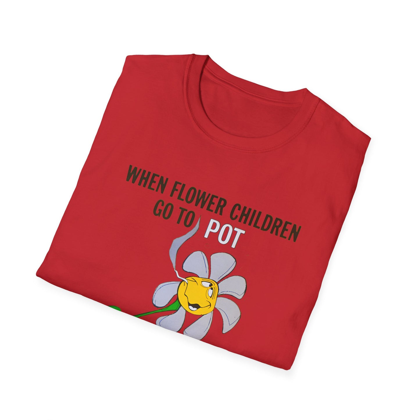 1960s/70s anti drug poster when flower children go to pot, they become blooming idiots? by smartset smarteen s.o.s tshirt