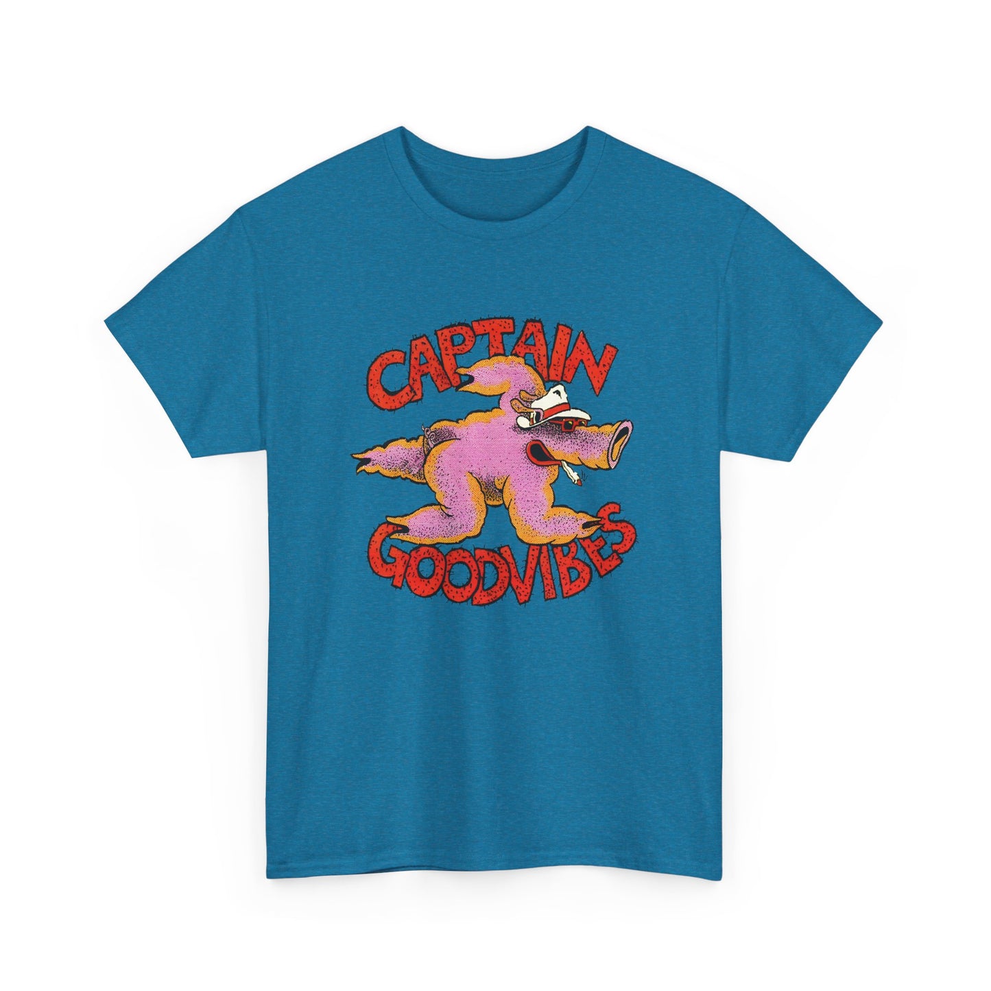 1970s australian surf counter culture illustration by tony edwards captain goodvibes reproduction tshirt
