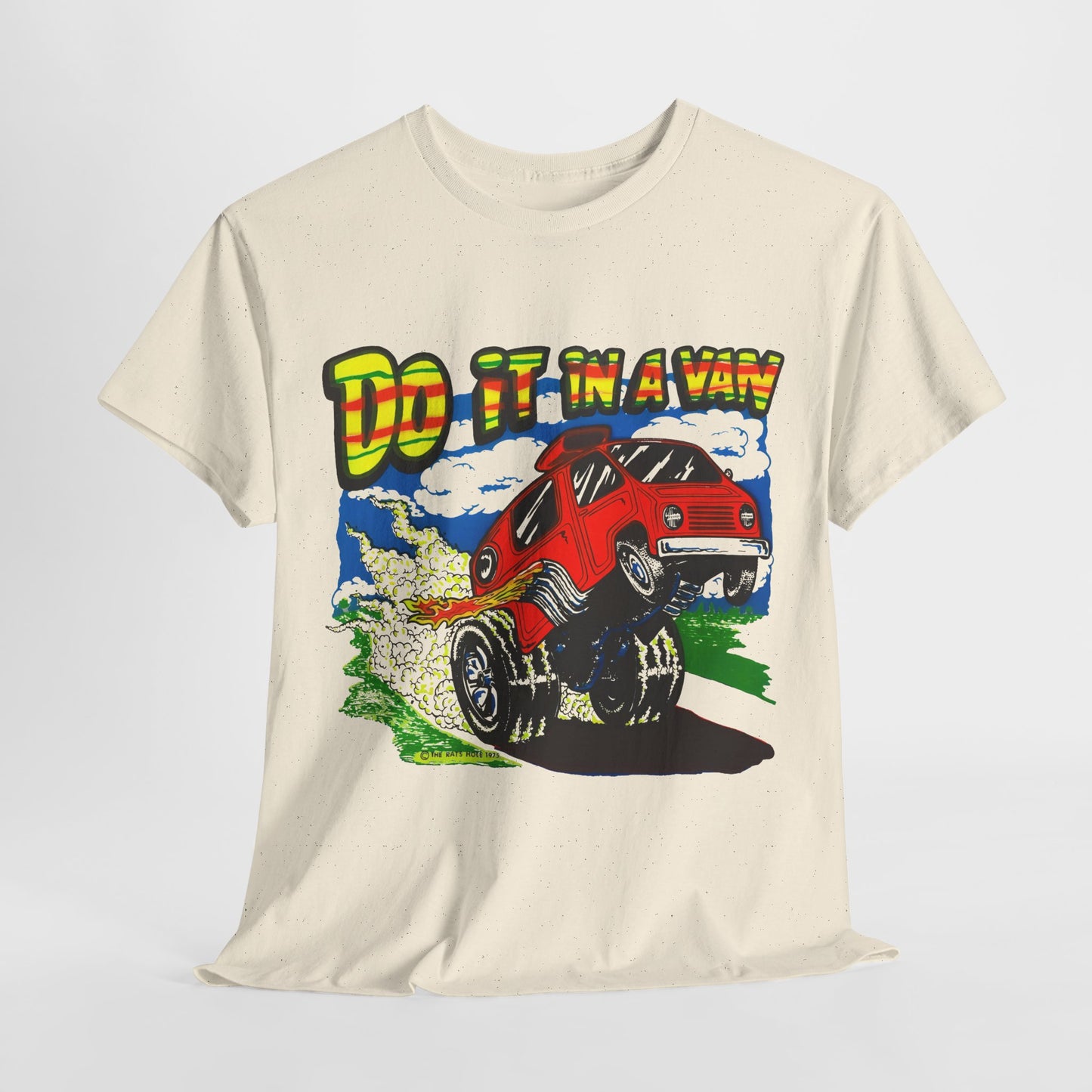 vintage 1975 do it in a van graphic reproduction tshirt