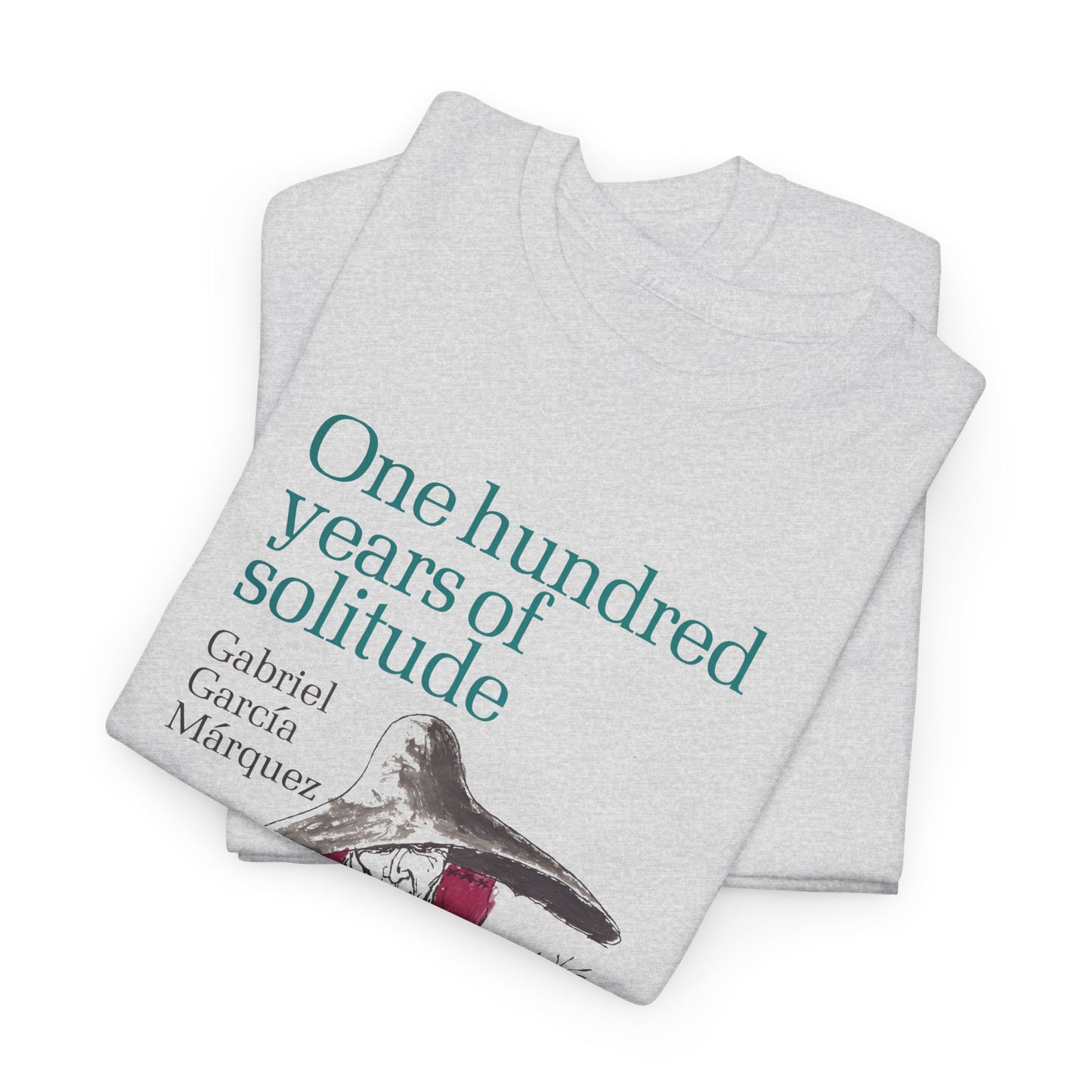 1967 gabriel garcía márquez "one hundred years of solitude" book cover tshirt