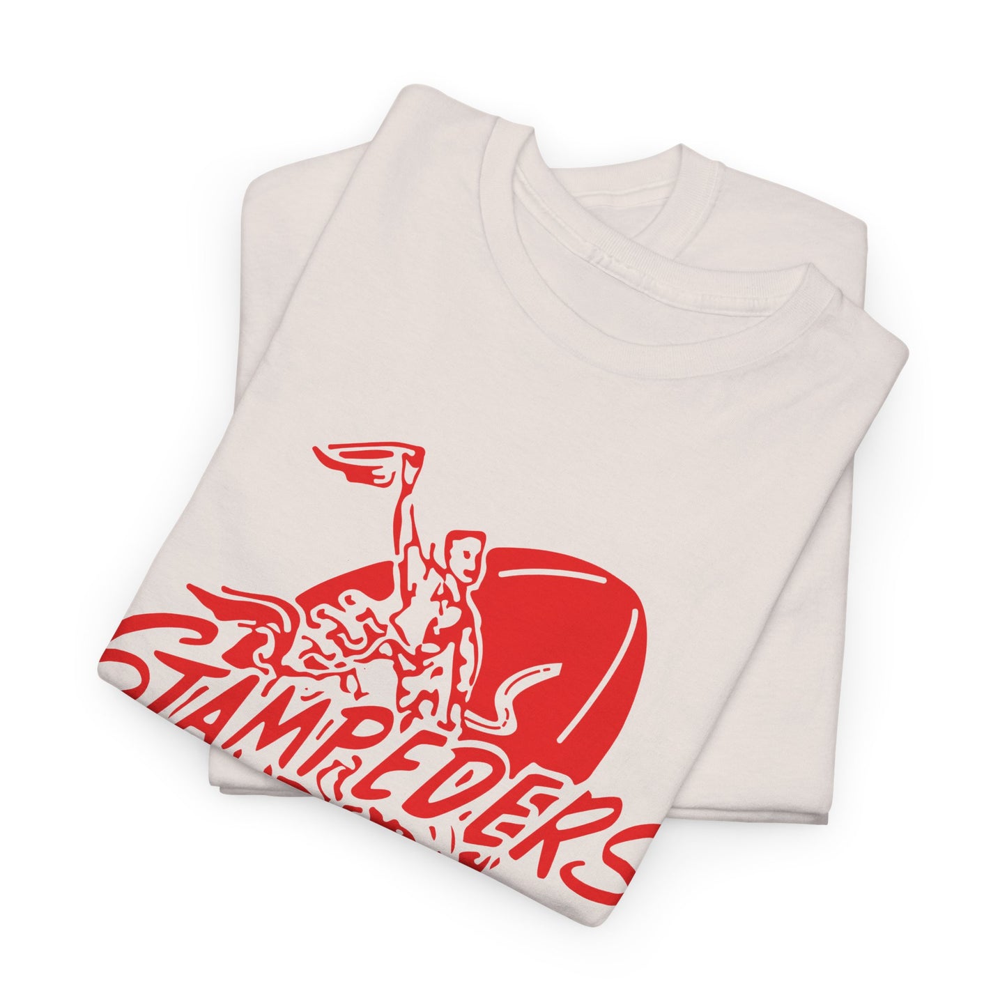 cfl calgary stampeders 1945 to 1971 vintage logo repdroduction tshirt