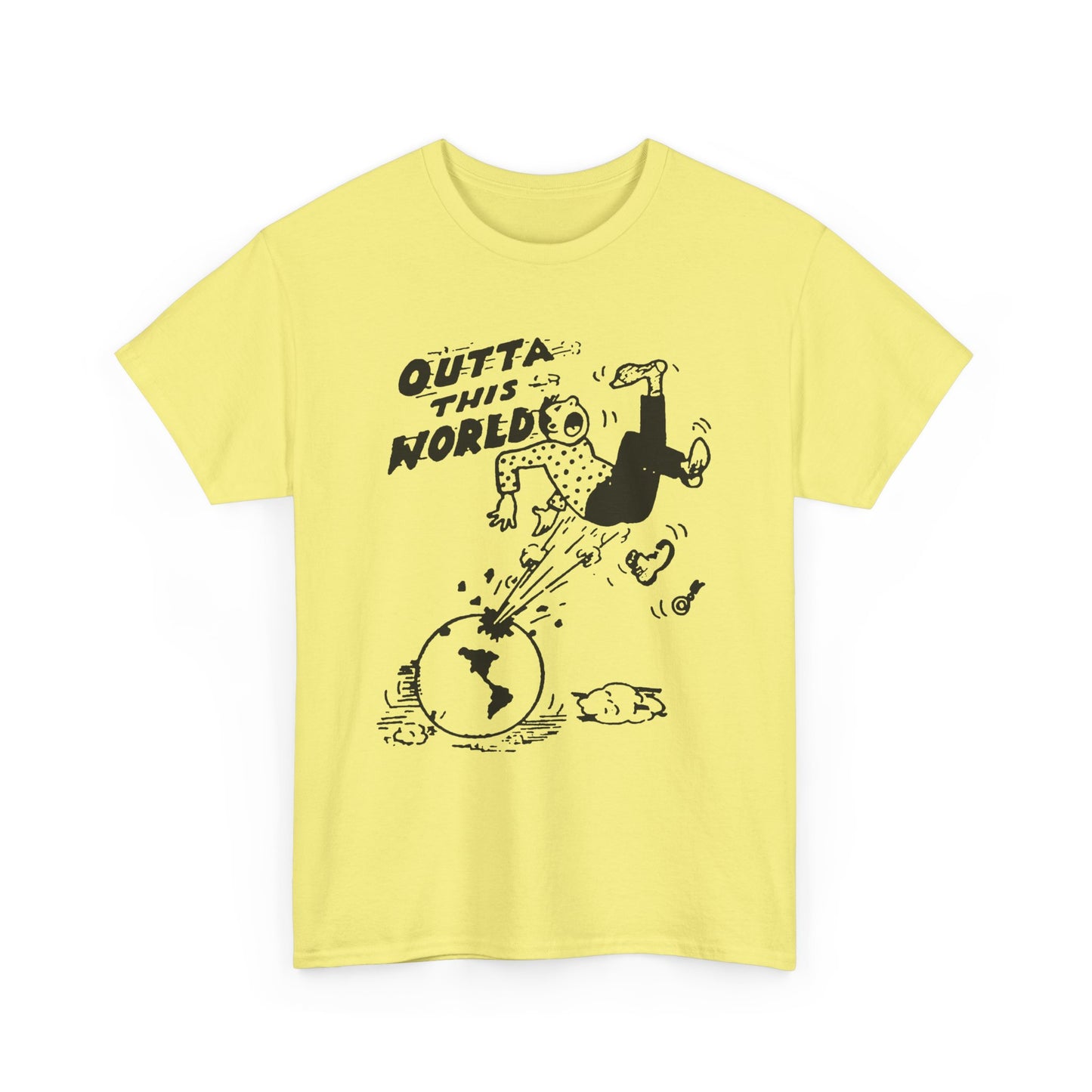 mid century burlesque advertising image outta this world tshirt