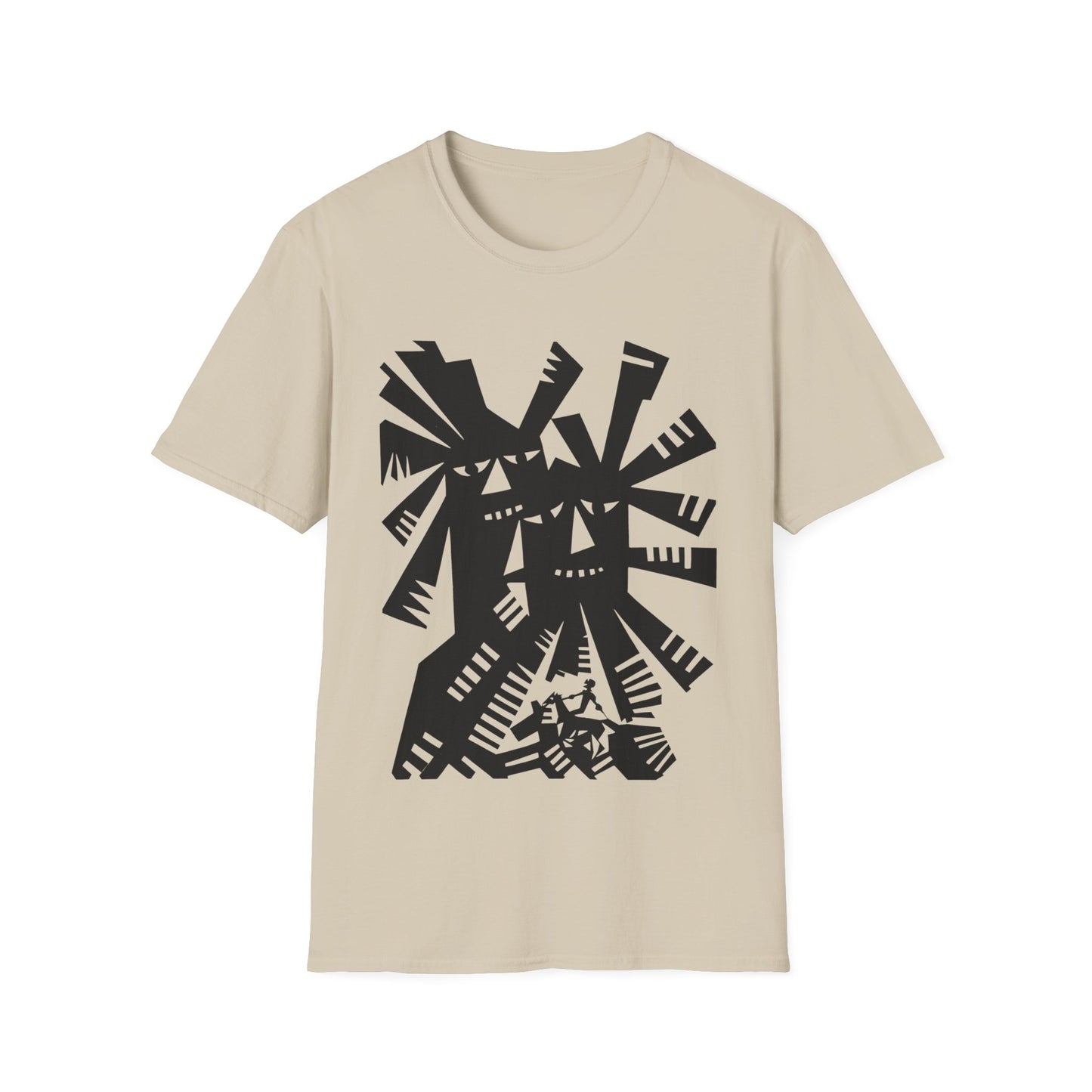 1966 don quixote windmill illustration by tadeusz michaluk tshirt