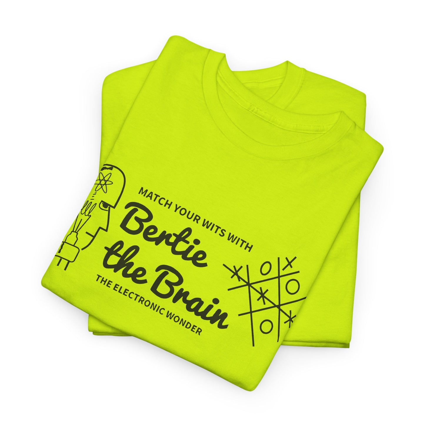 bertie the brain 1950 video game tshirt