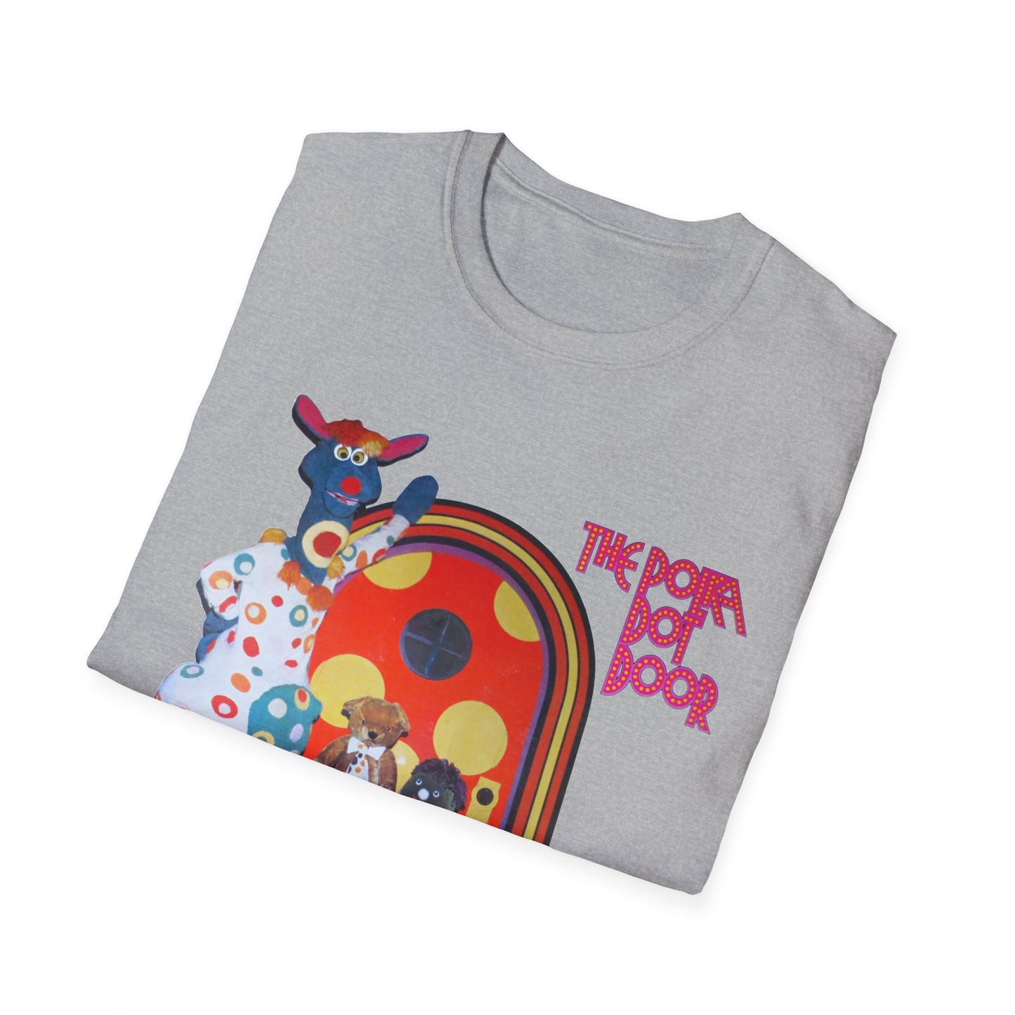 polka dot door 70's kids tv show tshirt