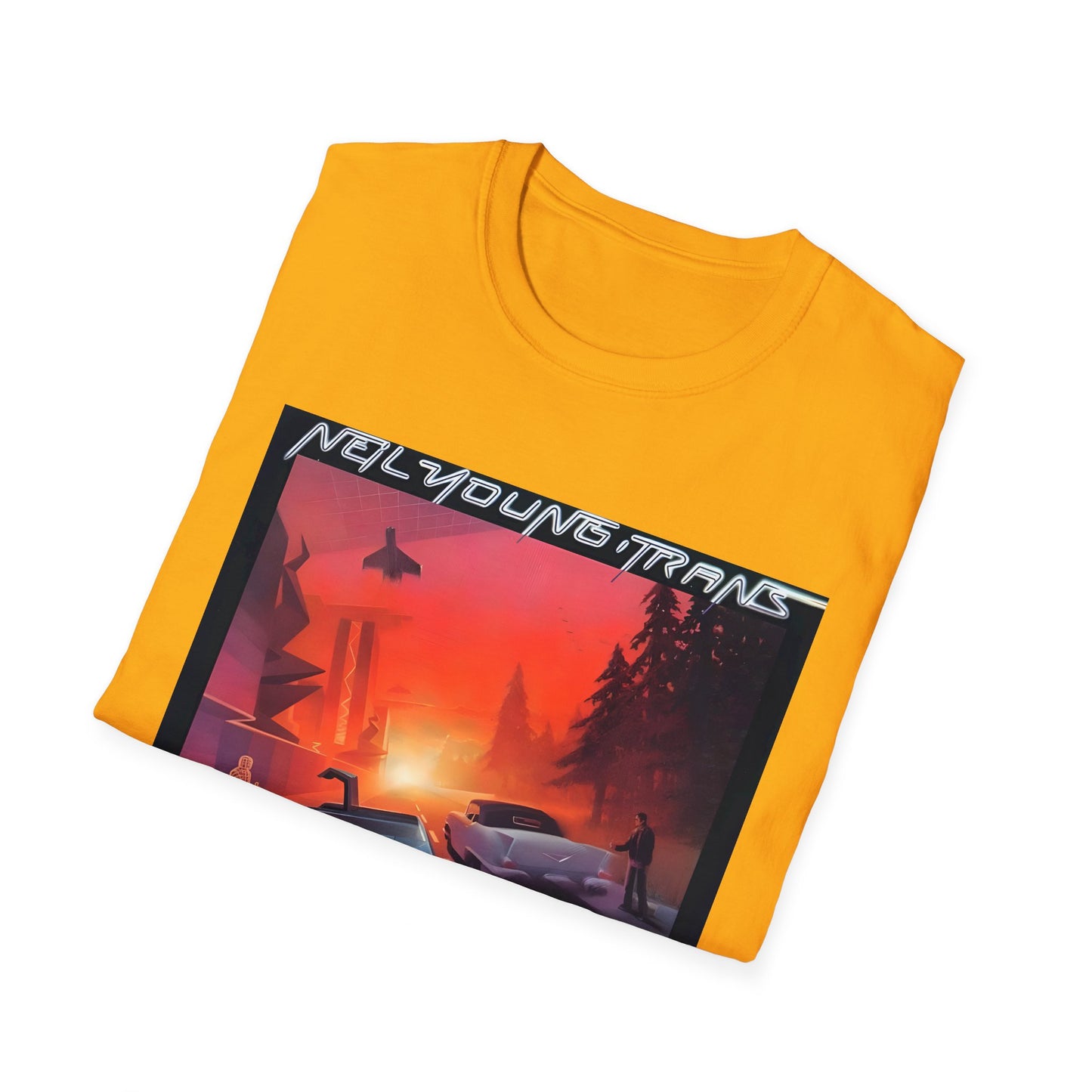 neil young 1983 trans album cover tshirt