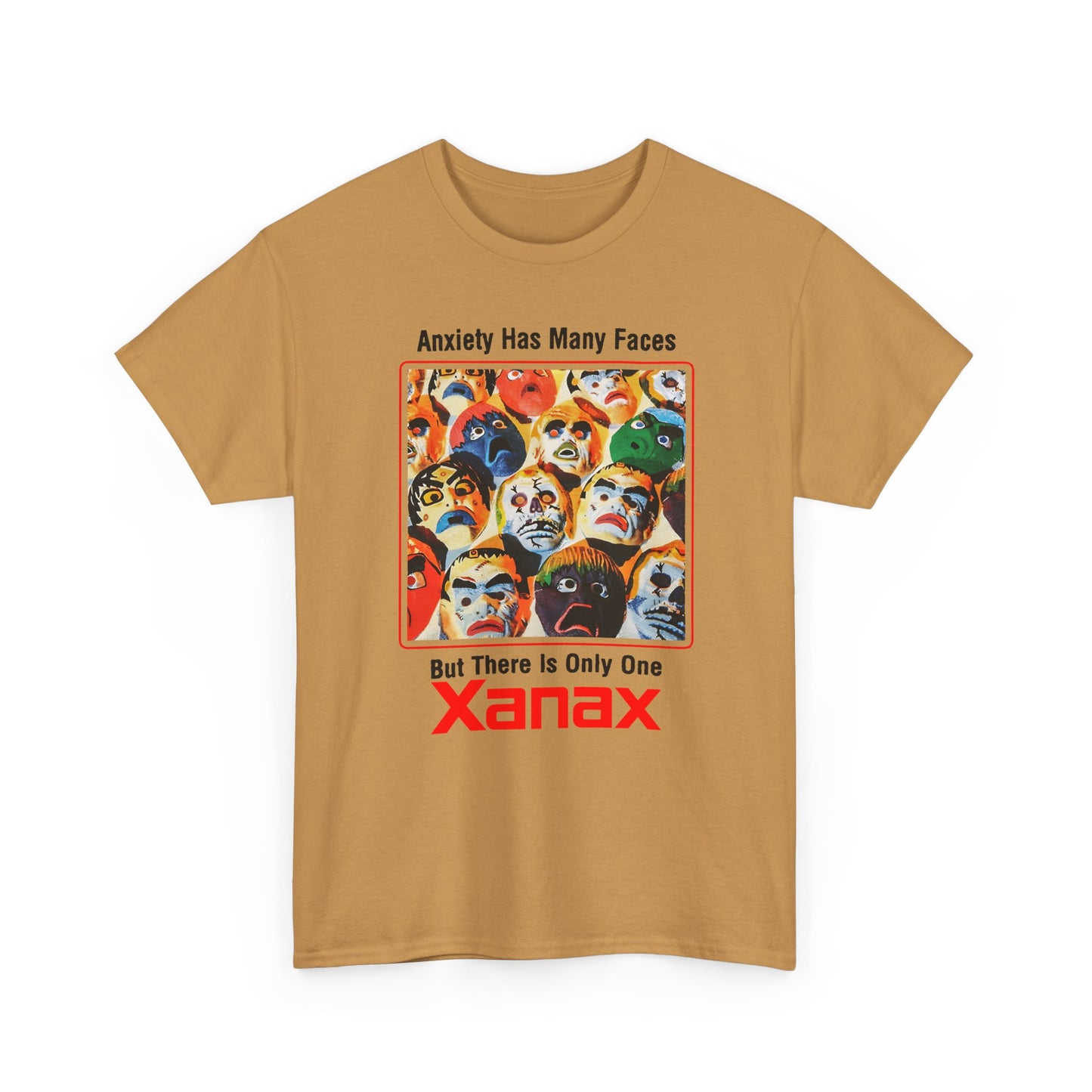 vintage xanax anxiety has many faces but there is only one tshirt