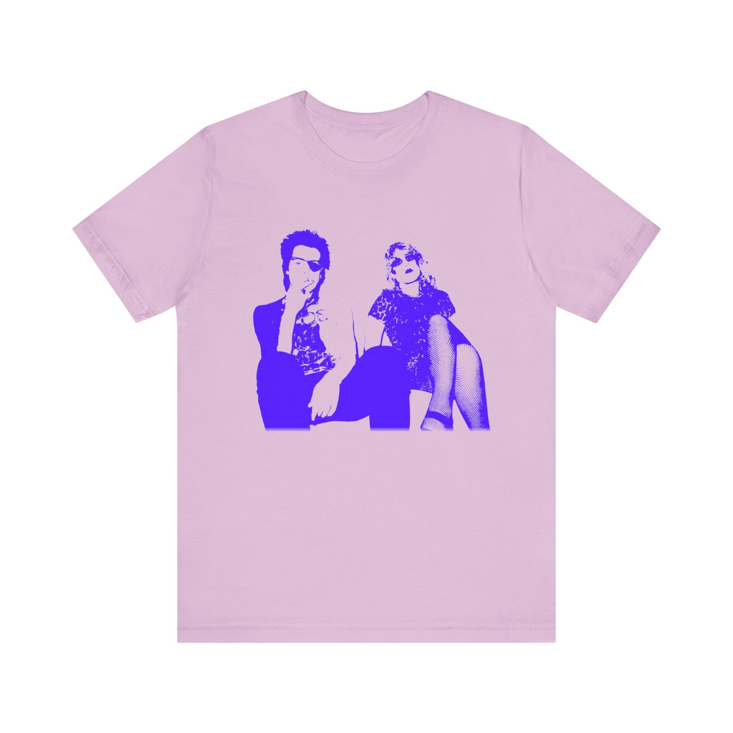 the real sid and nancy purple/blue stencil fan art tshirt