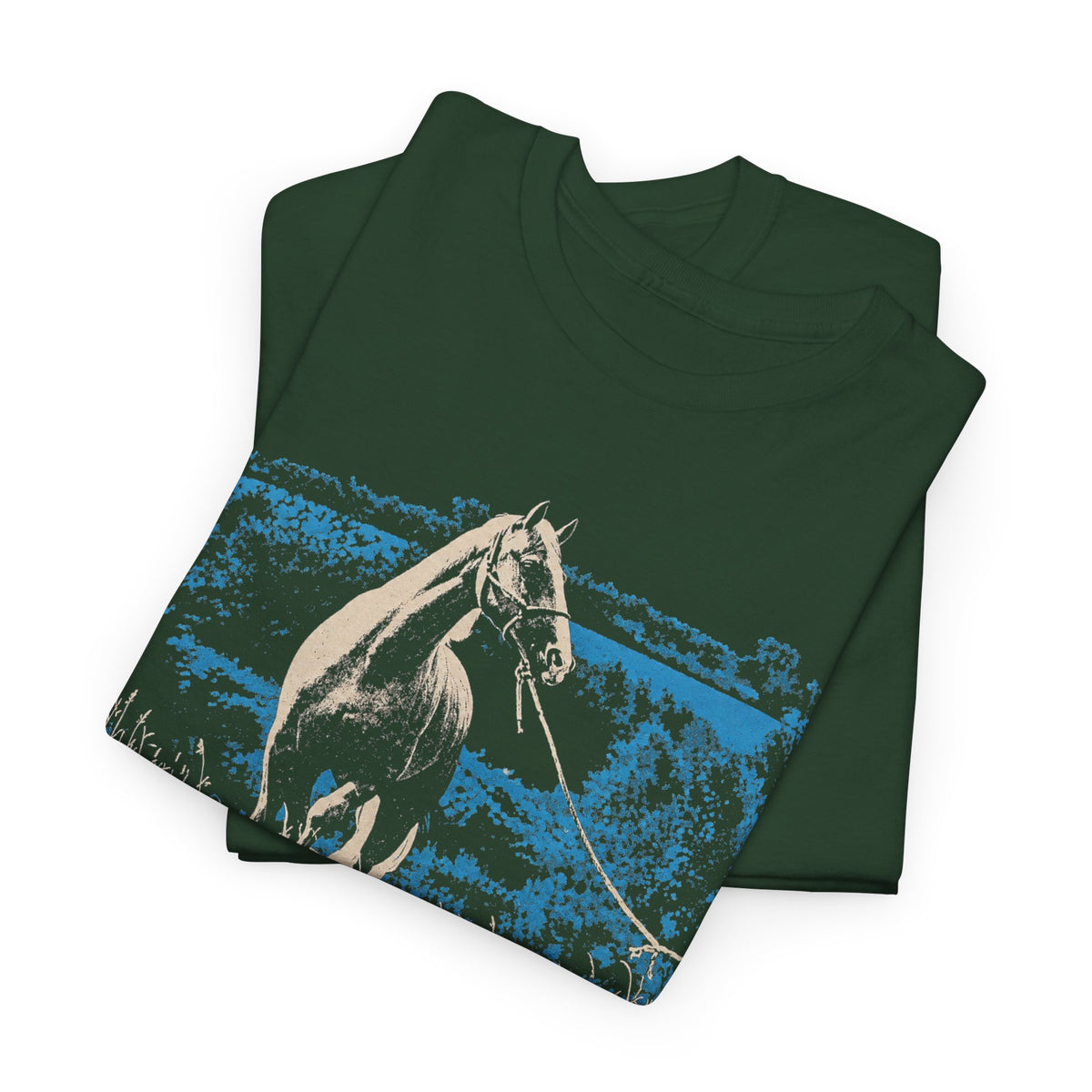 duotone horse graphic from a '70s ranching magazine tshirt