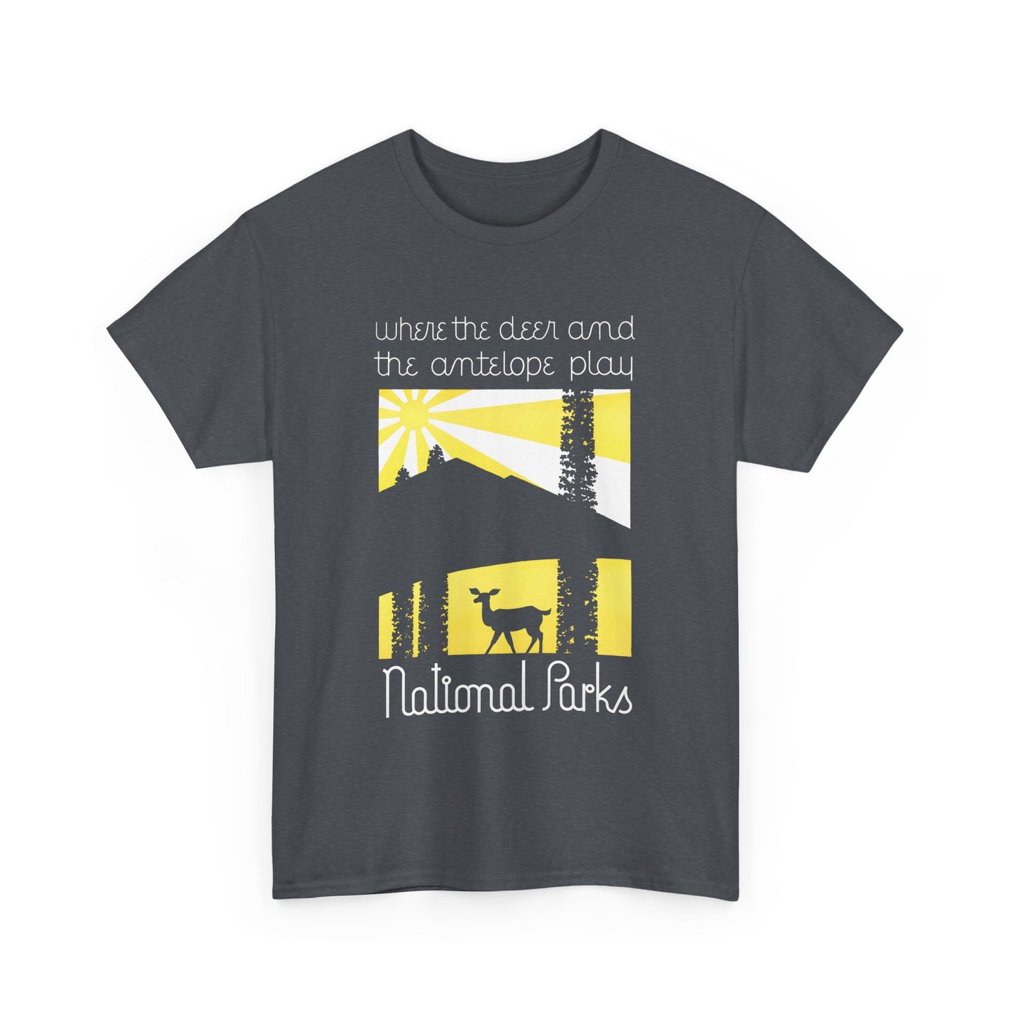 american vintage national parks poster reproduction tshirt