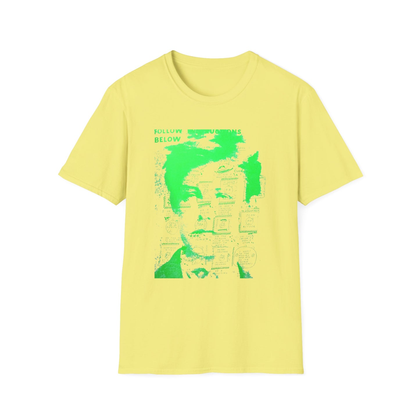 ray johnson arthur rimbaud art in green tshirt