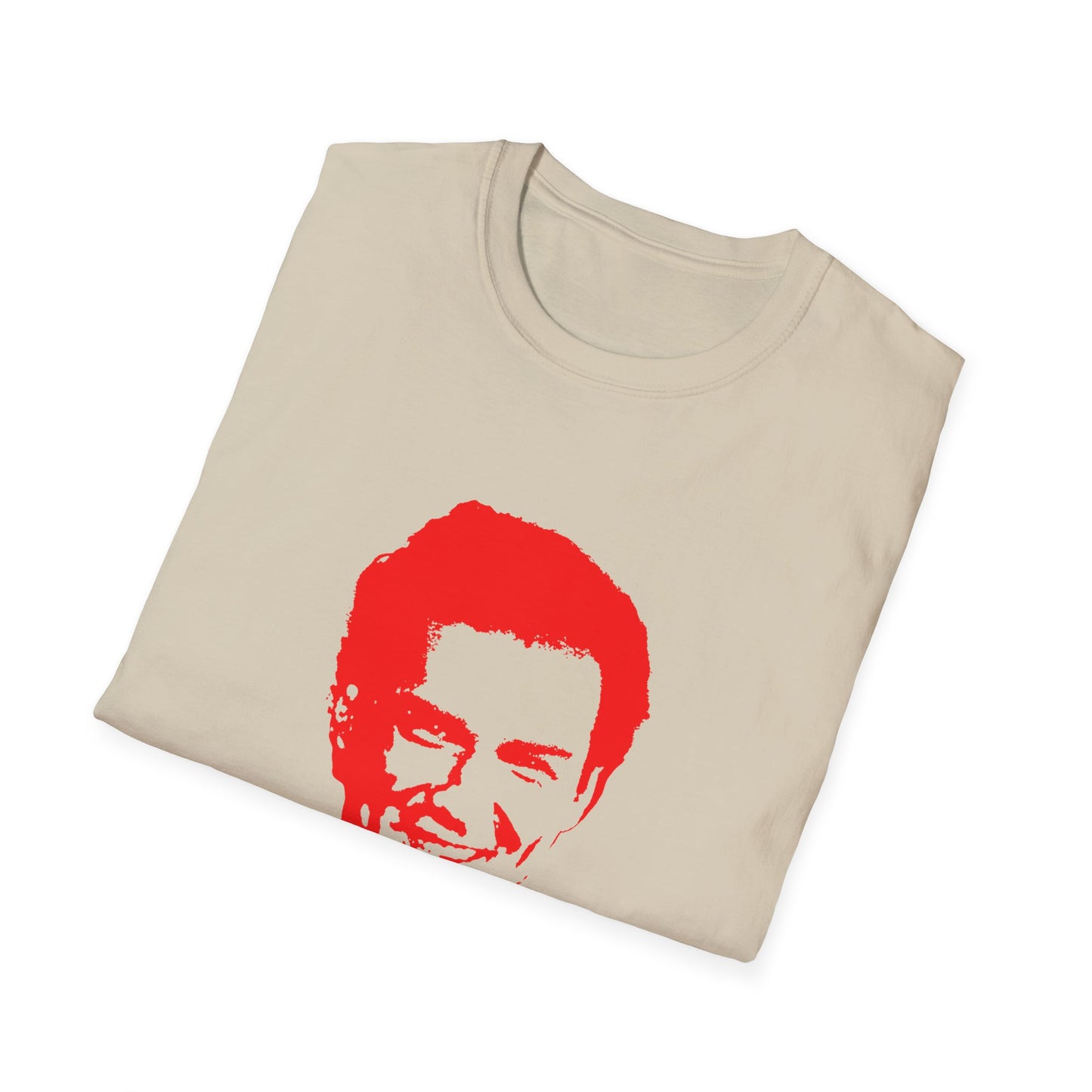 norm macdonald red stencil face tshirt