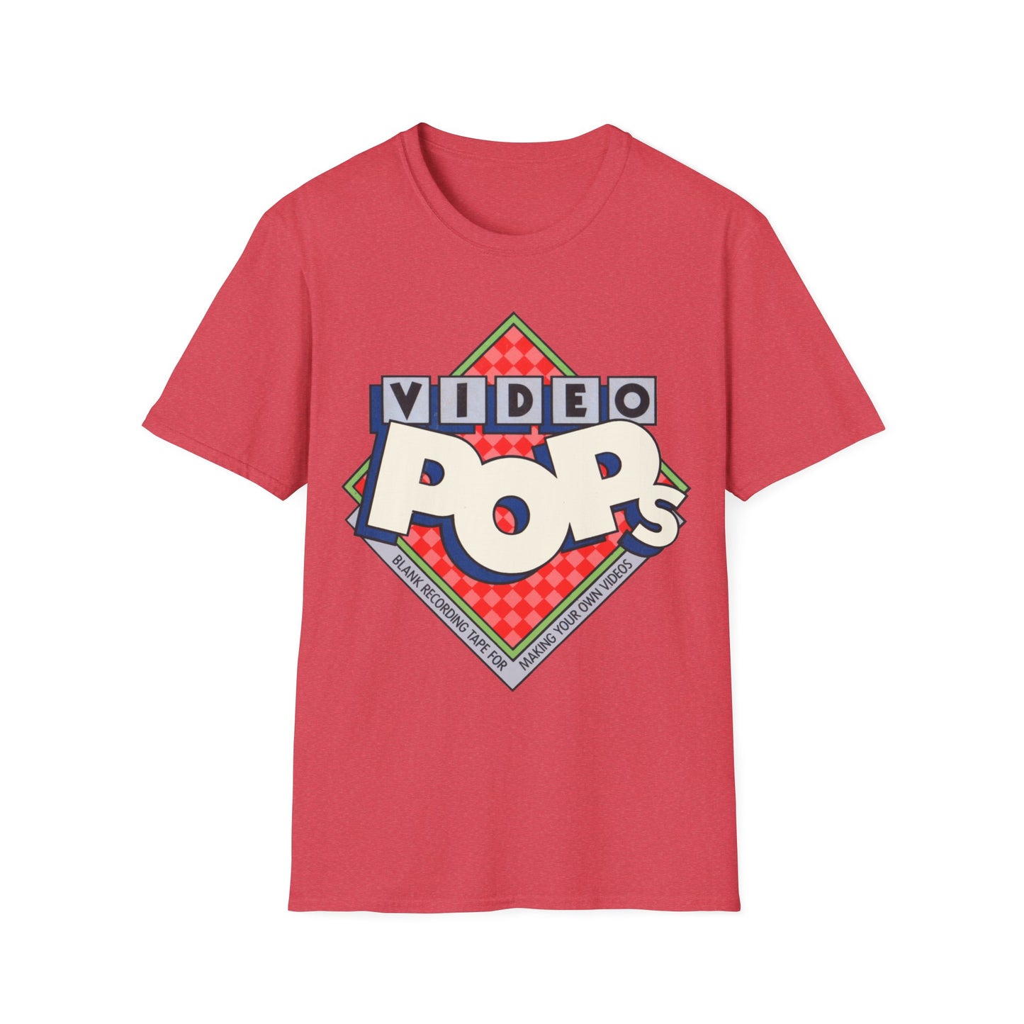 vintage video pops blank tape design tshirt