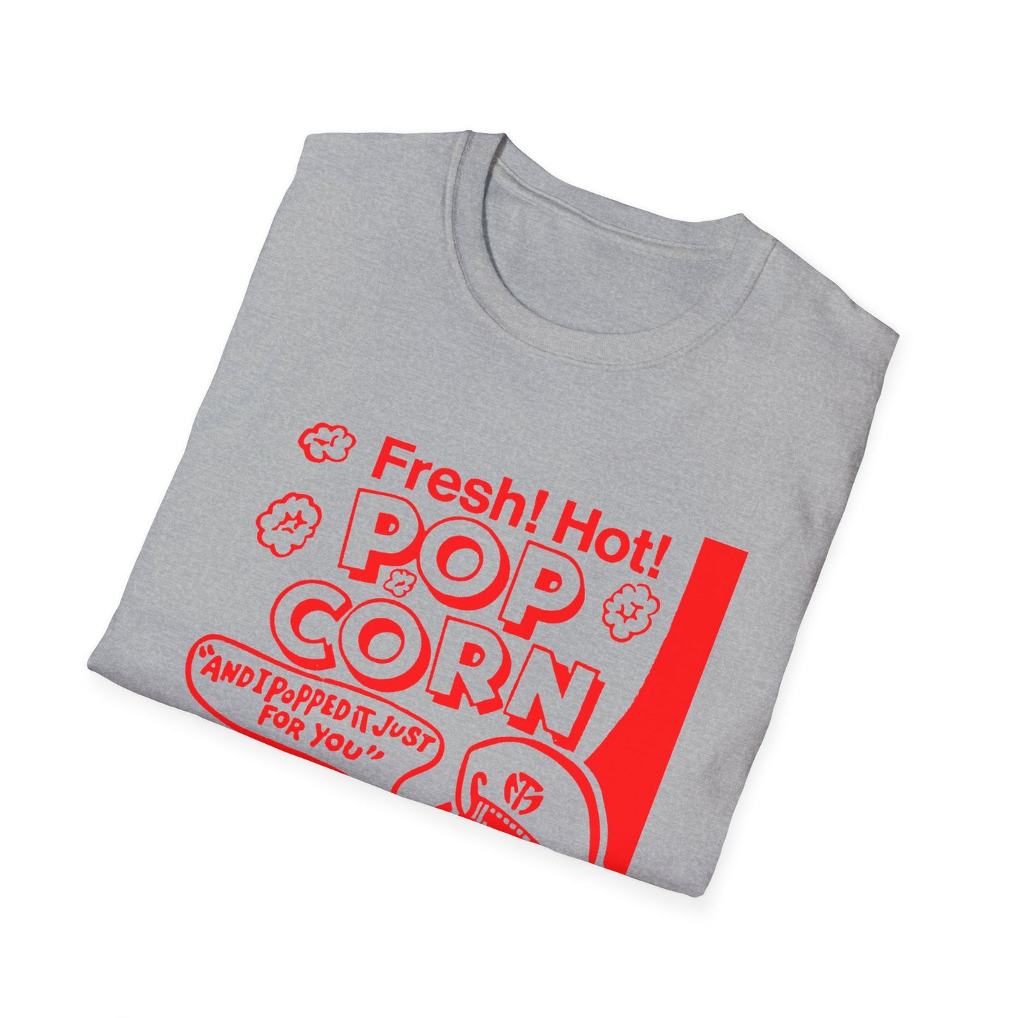 1940s popcorn box logo for martin theatres with a cute little popcorn mascot tshirt