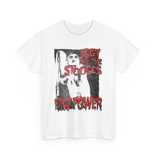 vintage iggy and the stooges raw power faded graphic reproduction tshirt