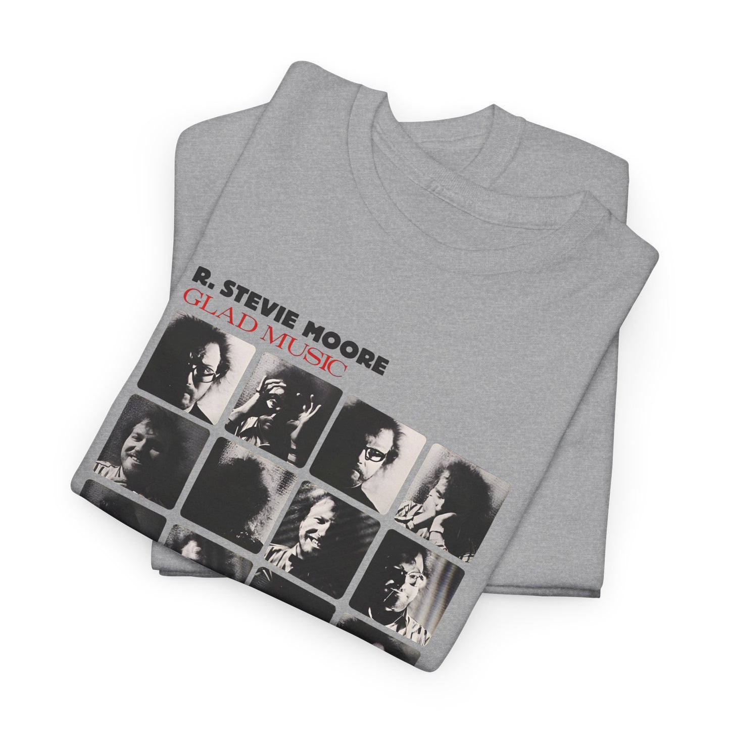 1986 glad music by r stevie moore album cover custom edit tshirt