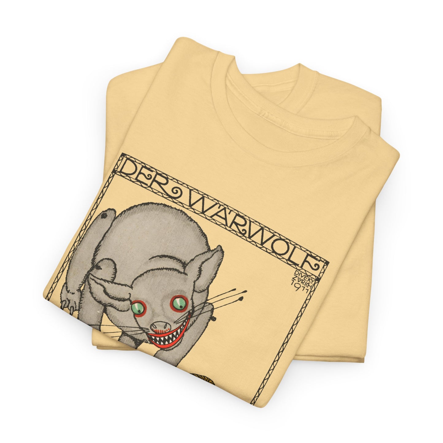 1911 josef von diveky the werewolf (der warwolf) color lithograph reproduction tshirt