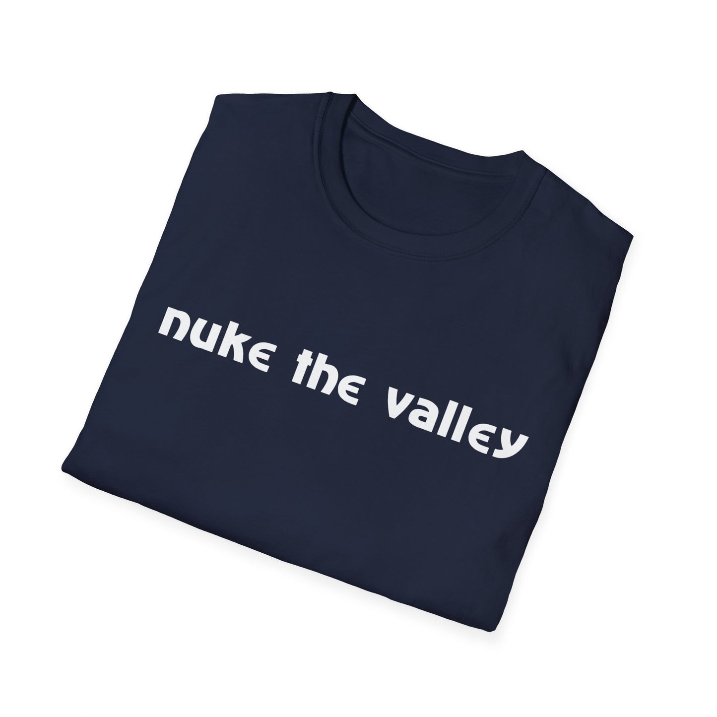 80s slogan "nuke the valley" tshirt