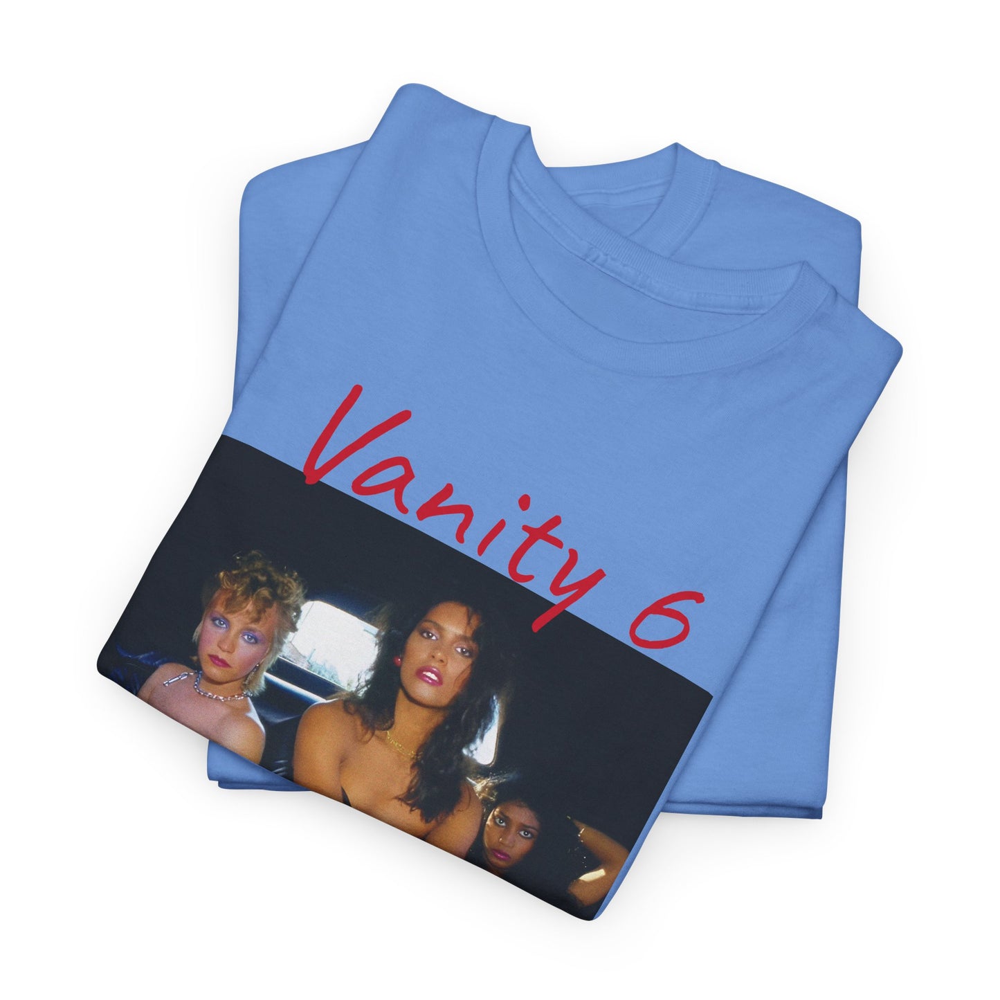 vanity 6 in a limousine tshirt