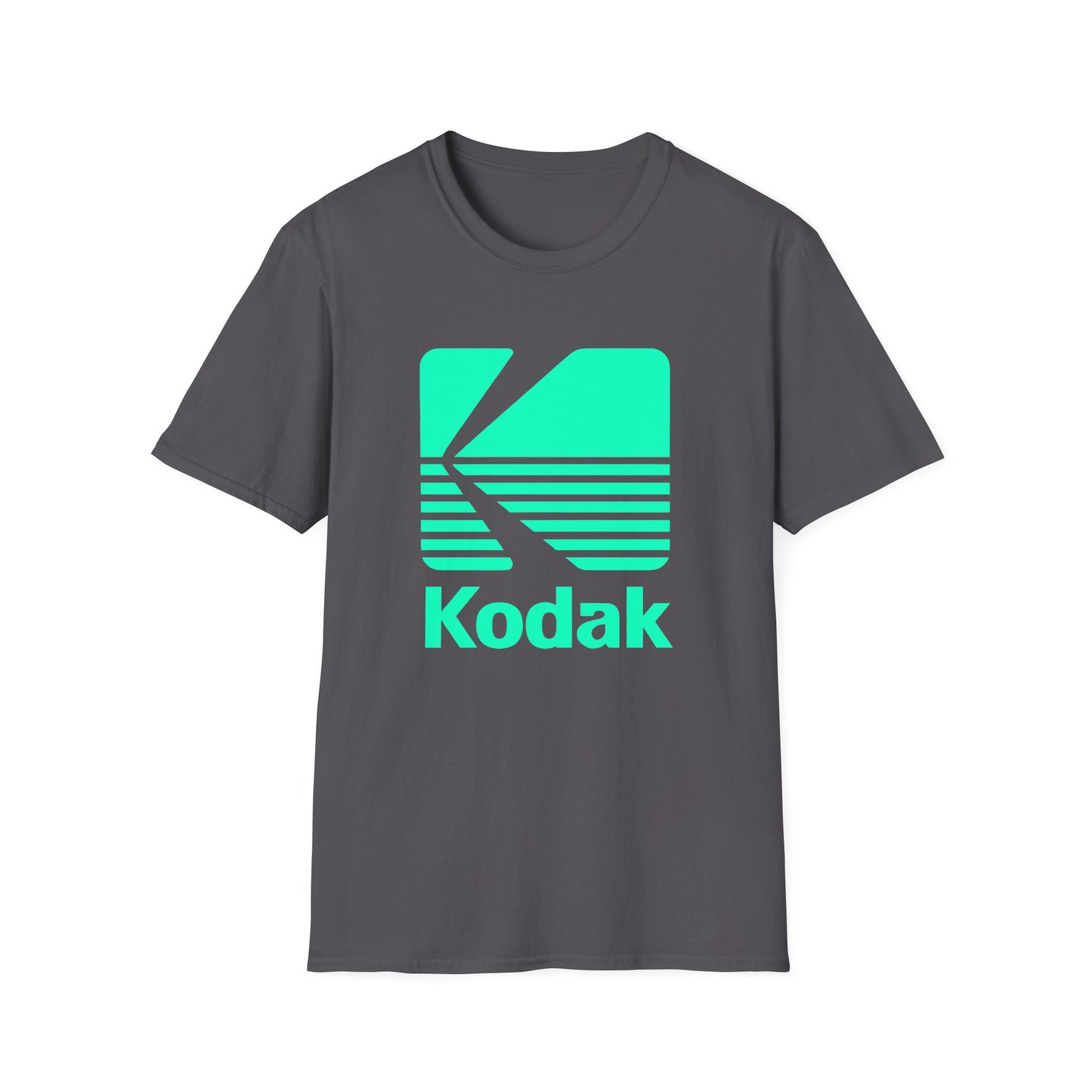 1980s vintage kodak logo in turquoise tshirt