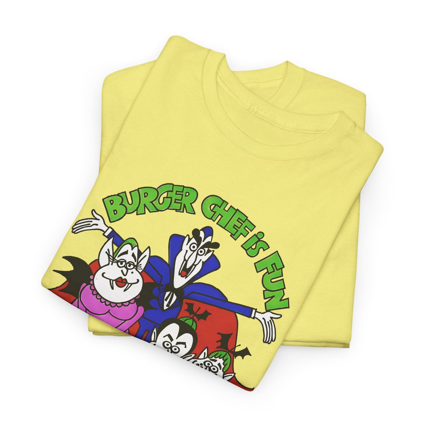 1970s burger chef is fun for the whole fangmily reproduction tshirt