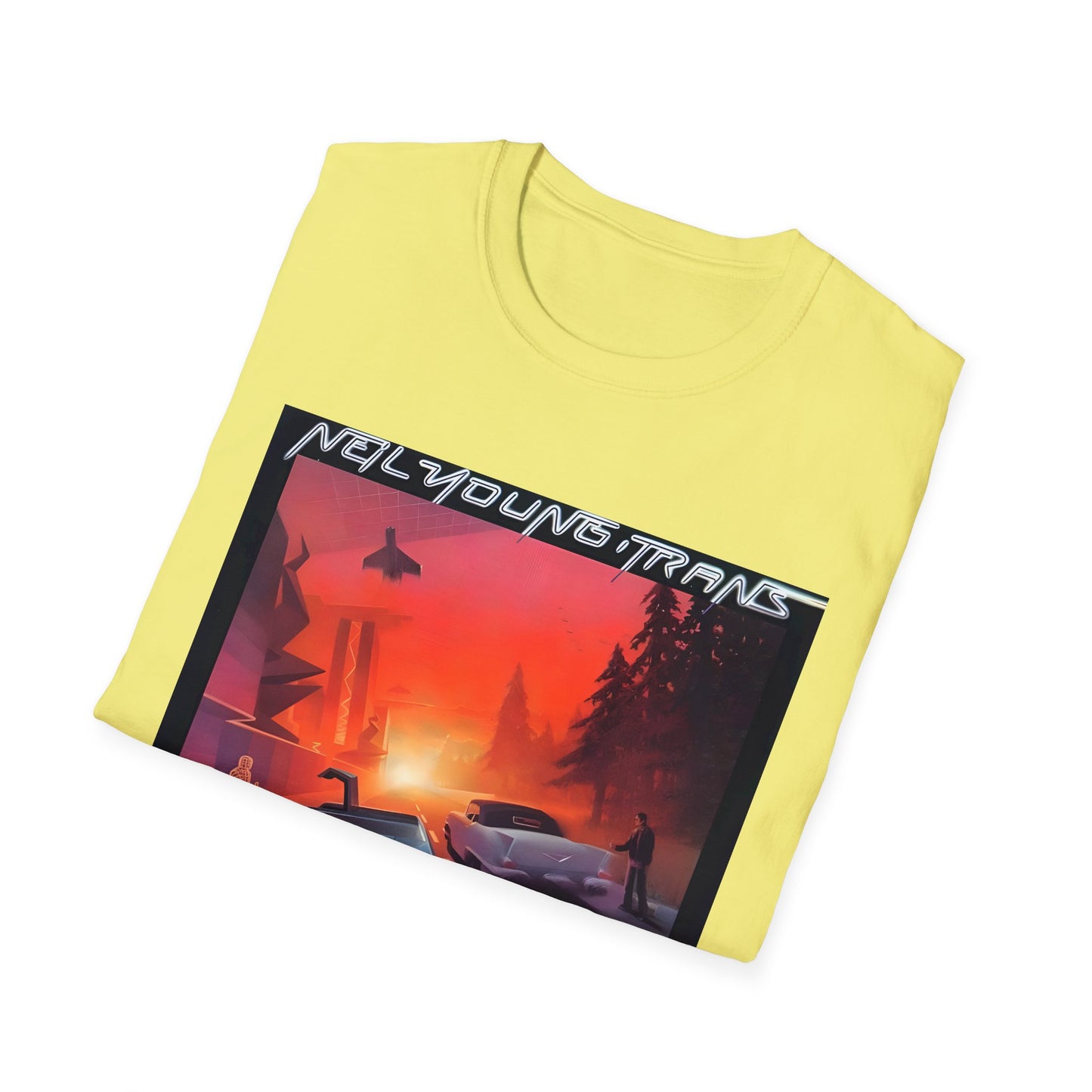 neil young 1983 trans album cover tshirt